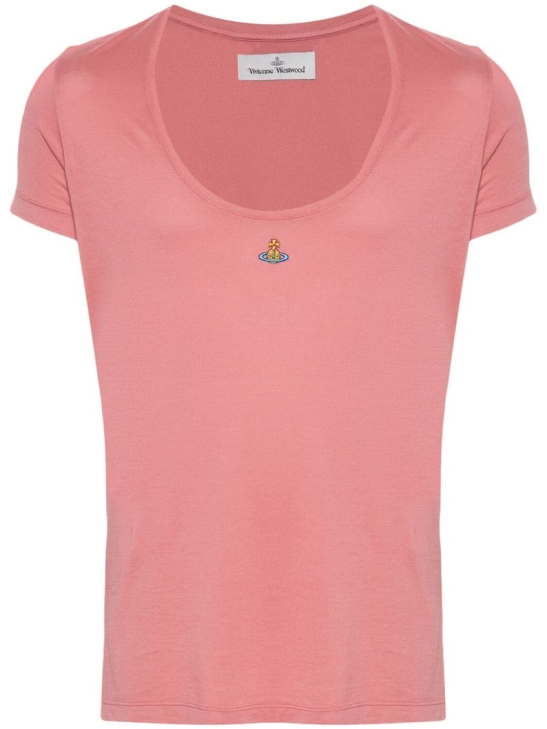 

Vivienne Westwood футболка с вышивкой Orb, розовый