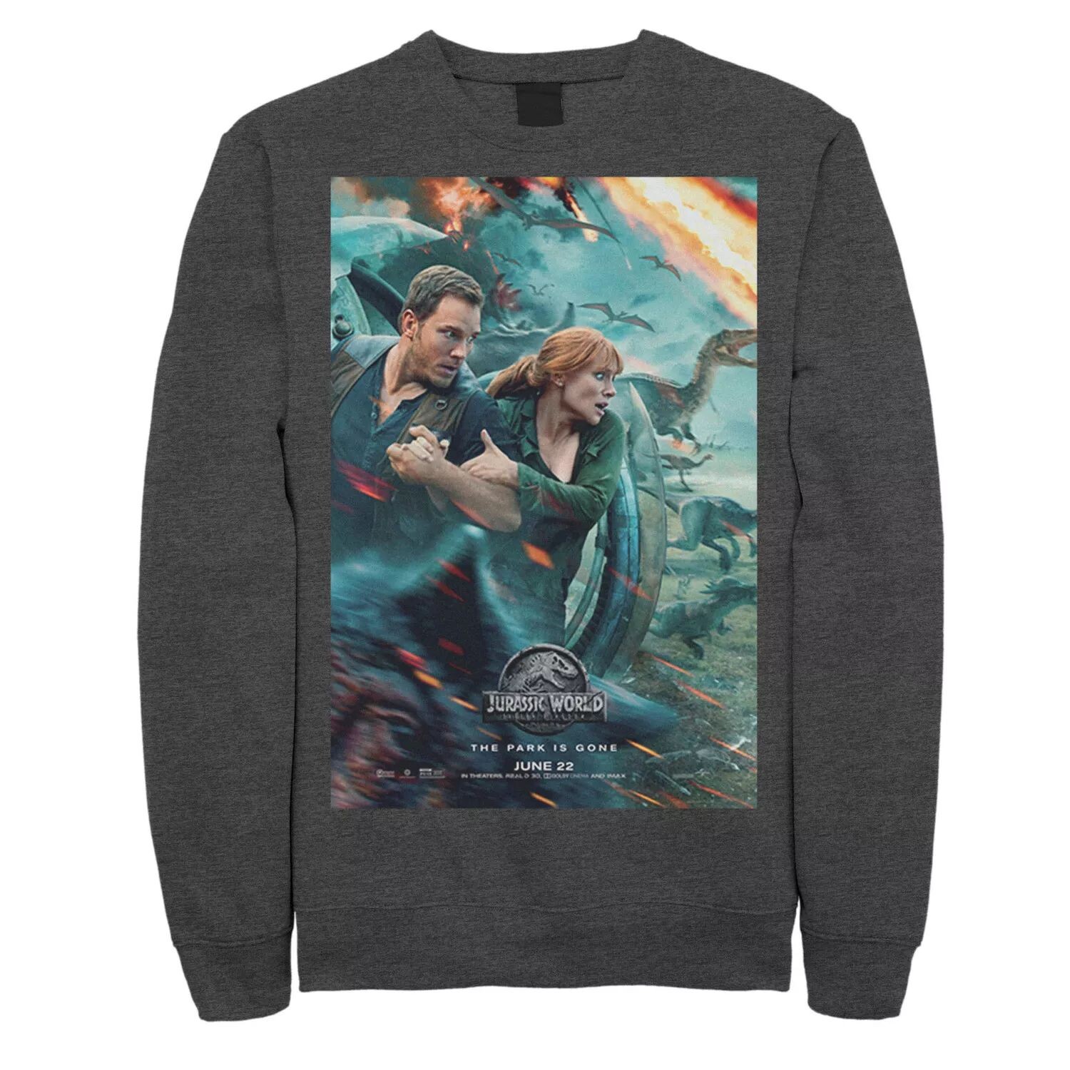 

Мужской свитшот Two Owen Claire с постером фильма Jurassic World