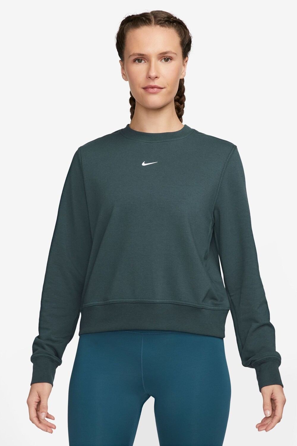 

Топ Dri Fit one с длинными рукавами и круглым вырезом Nike, зеленый