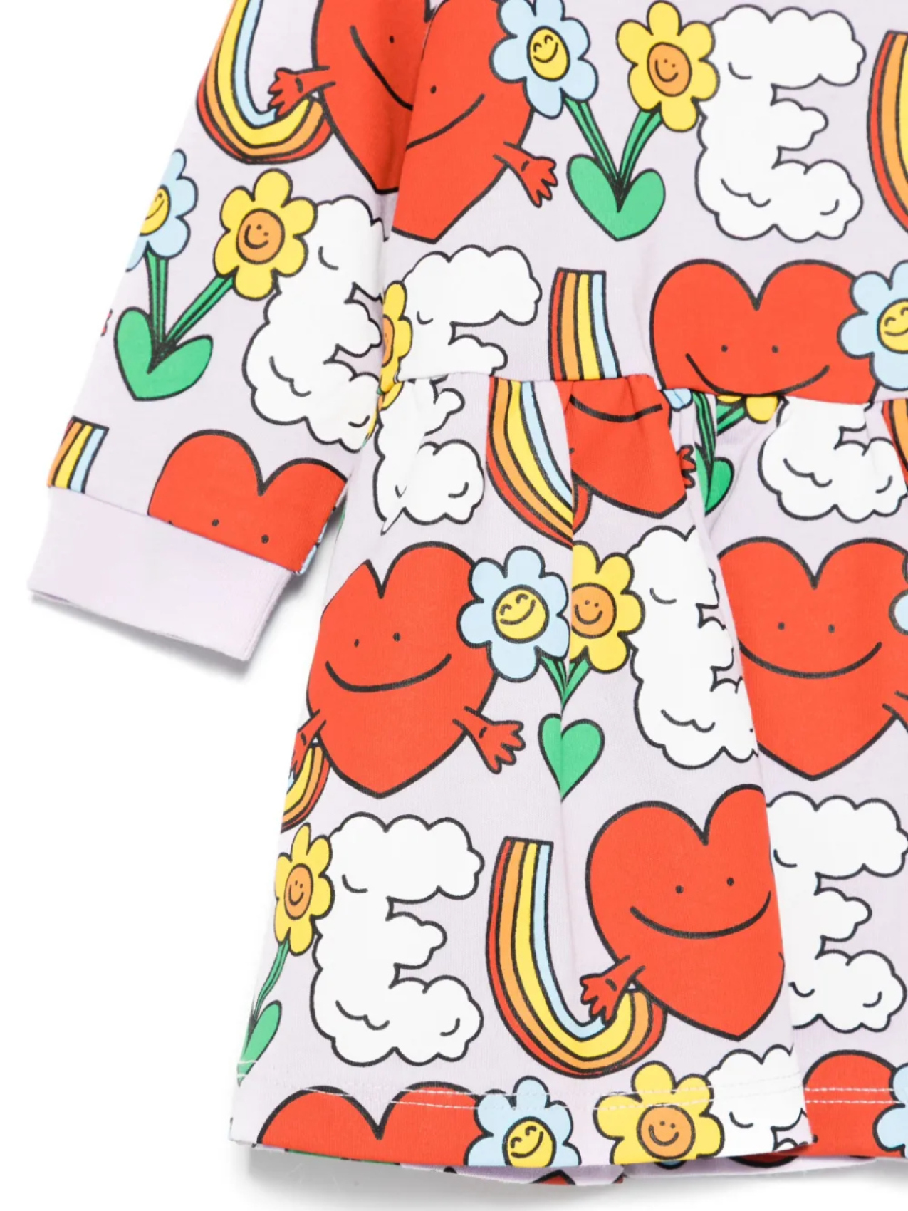Платье с графическим принтом Stella McCartney Kids, фиолетовый — фото 3