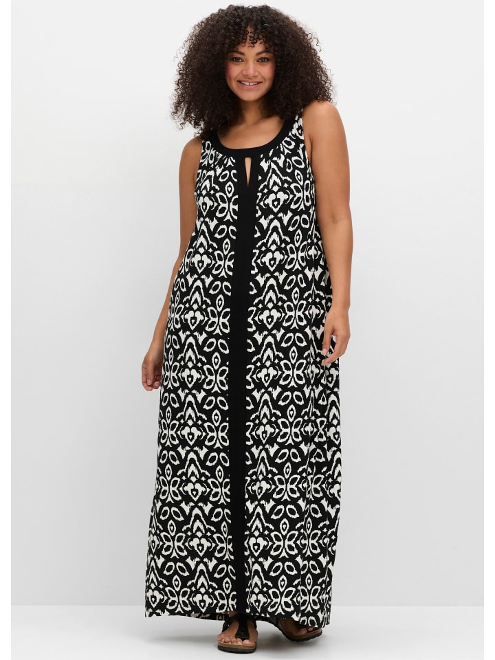 

Платье до колена sheego, черно-белый