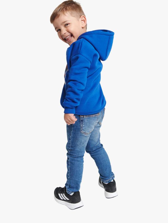 Детская толстовка с капюшоном из хлопковой смеси Spiderman Brand Threads, Blue — фото 2