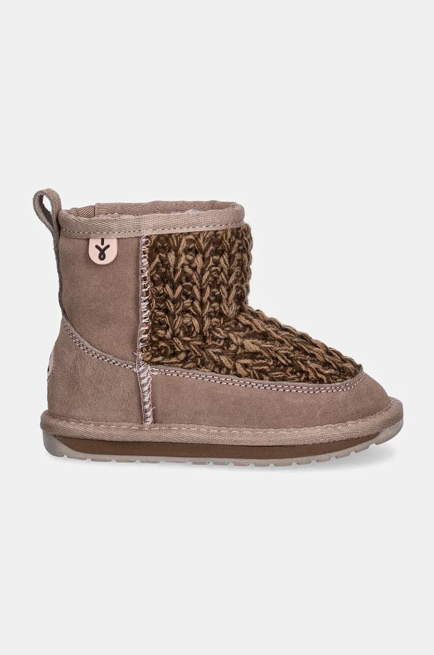 Детские зимние ботинки Emu Australia Mauboy Knit, коричневый — фото 3
