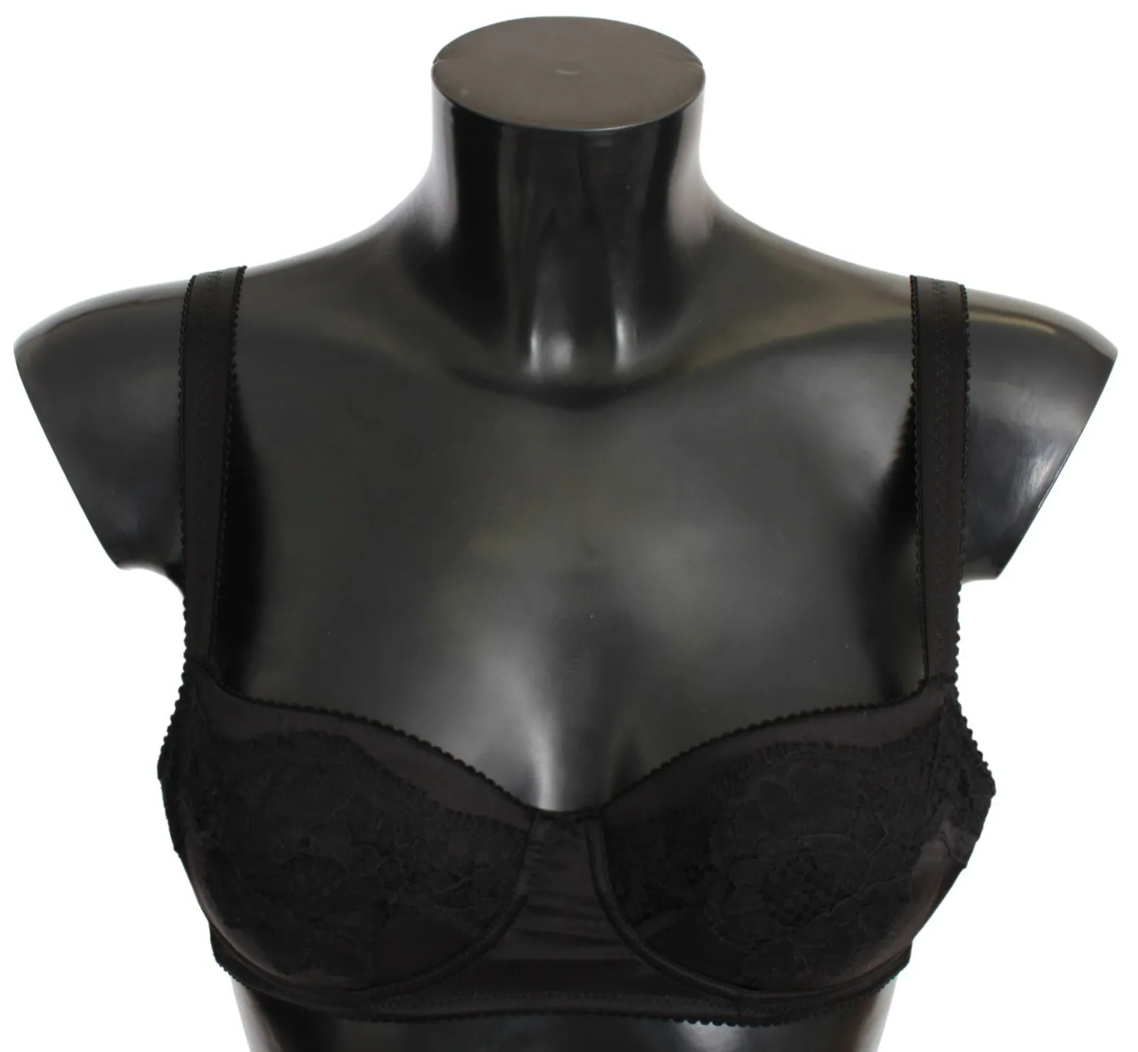

Черное шелковое кружевное нижнее белье Balconcino Bra Dolce & Gabbana
