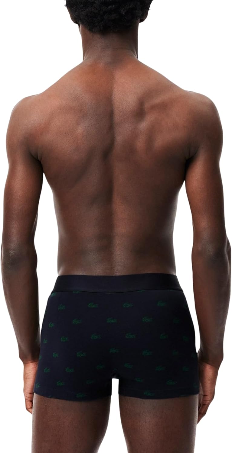 Боксеры Lacoste, мужские мини-боксеры, с принтом крокодила, Abysm Blue/Green/Grey — фото 3