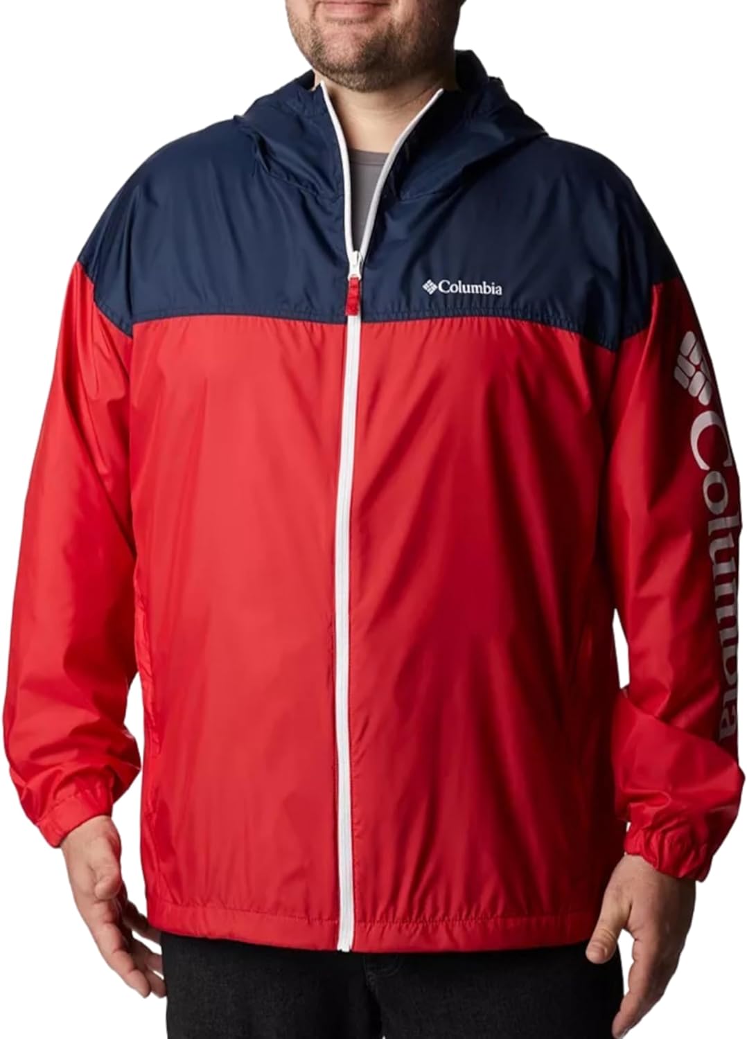 

Columbia мужская ветровка Flash Challenger Novelty, Mountain Red, Collegiate Navy, White Log