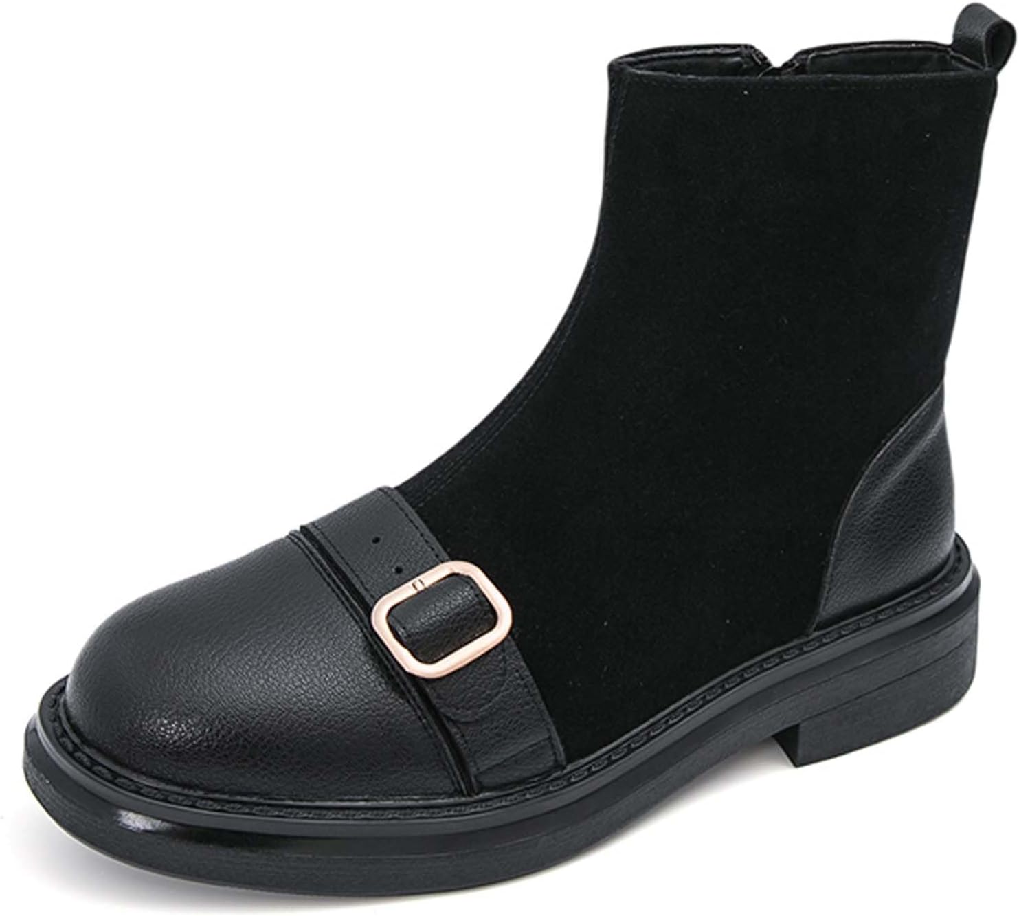 

Мужские ботинки челси черного цвета, модные, с круглой пряжкой, для делового, повседневного и формального стиля, классические, с боковой молнией, для офиса, униформы, вечерних мероприятий, банкетов и свадеб, высокие кожаные ботинки Generic