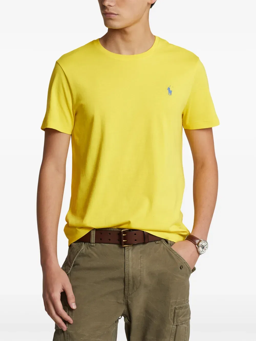 Хлопковая футболка Polo с изображением пони Polo Ralph Lauren, желтый — фото 3