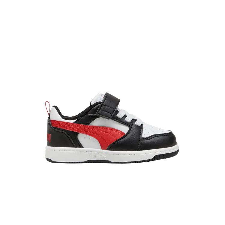 

Кроссовки Puma Rebound V6 Low Toddler White Black Red, белый