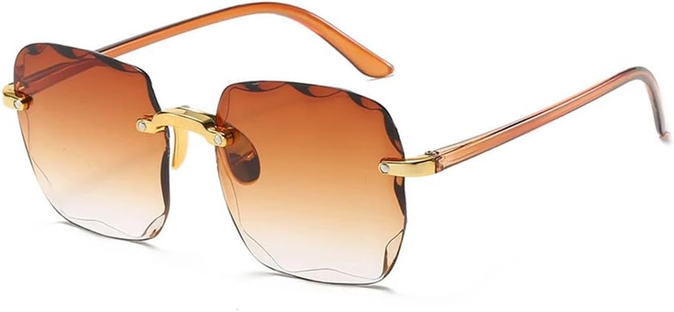 

Женские солнцезащитные очки без оправы, модные очки с градиентными линзами, винтажные солнцезащитные очки с металлическими дужками, классические очки с защитой от УФ-излучения UV400 KTUCN, 2