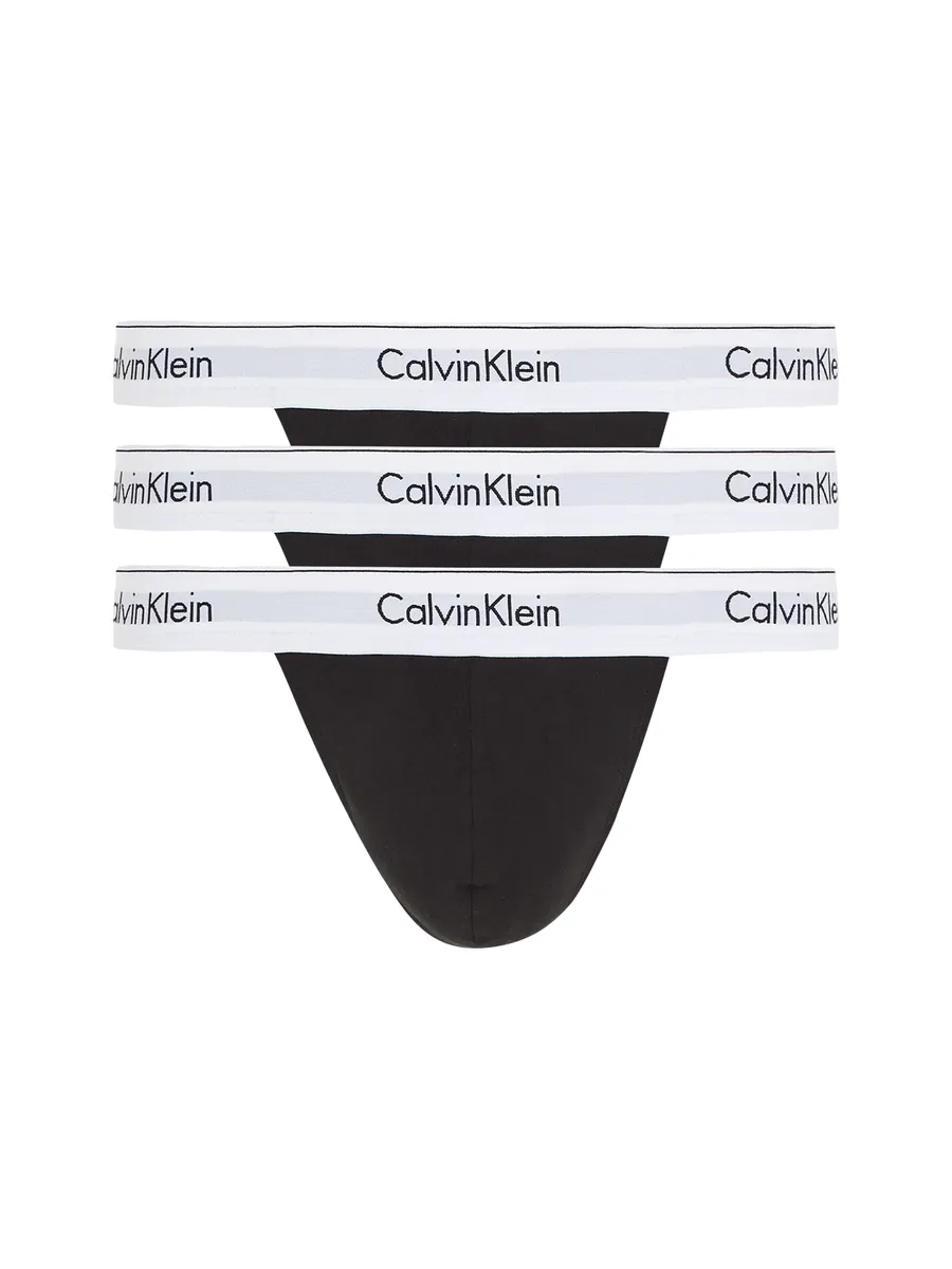 

Calvin Klein Underwear String "THONG 3PK" (3 шт. в упаковке, 3 шт. в упаковке), с эластичным поясом с логотипом, цвет Black,_Black,_Black