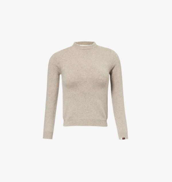 

N°98 детский вязаный джемпер с круглым вырезом из кашемира Extreme Cashmere, цвет moss