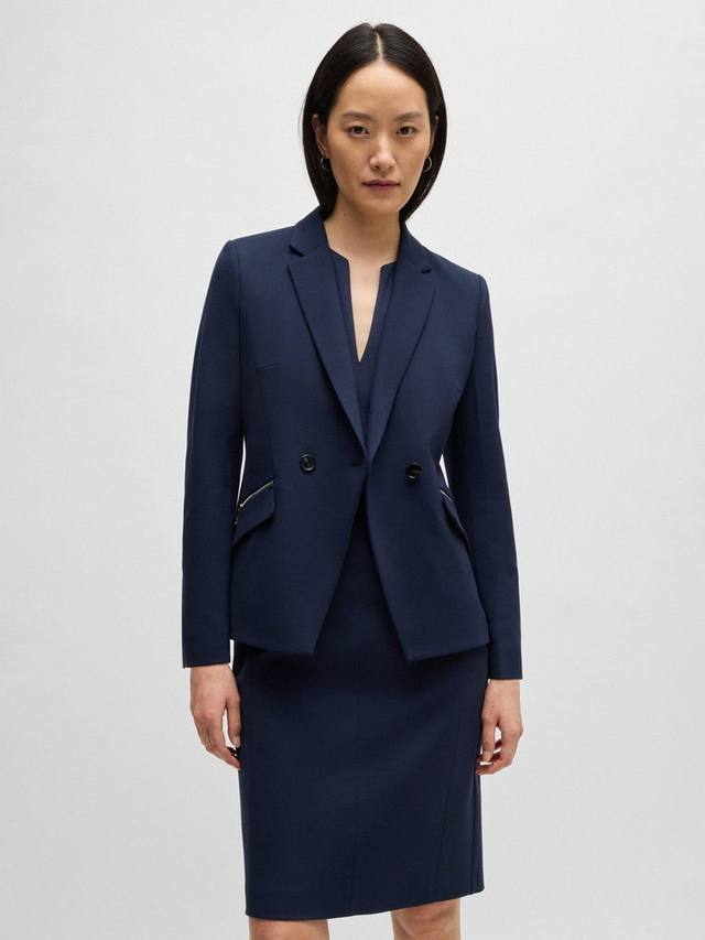

Блейзер с карманом на молнии jatawa HUGO BOSS, темно-синий