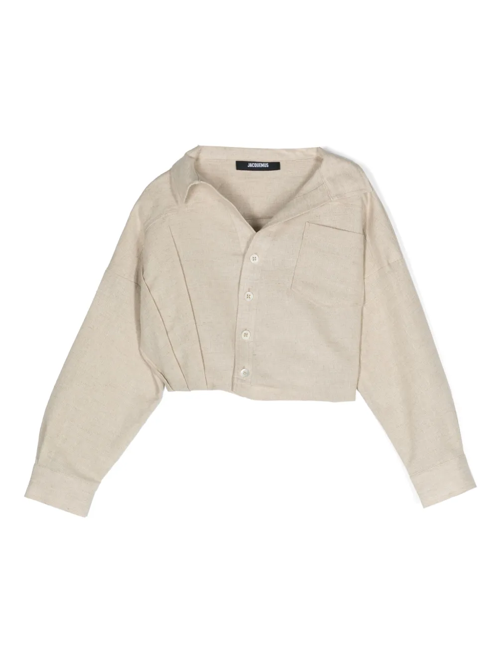 

Рубашка Le Mejean из смеси хлопка и льна JACQUEMUS L'ENFANT, нейтральный