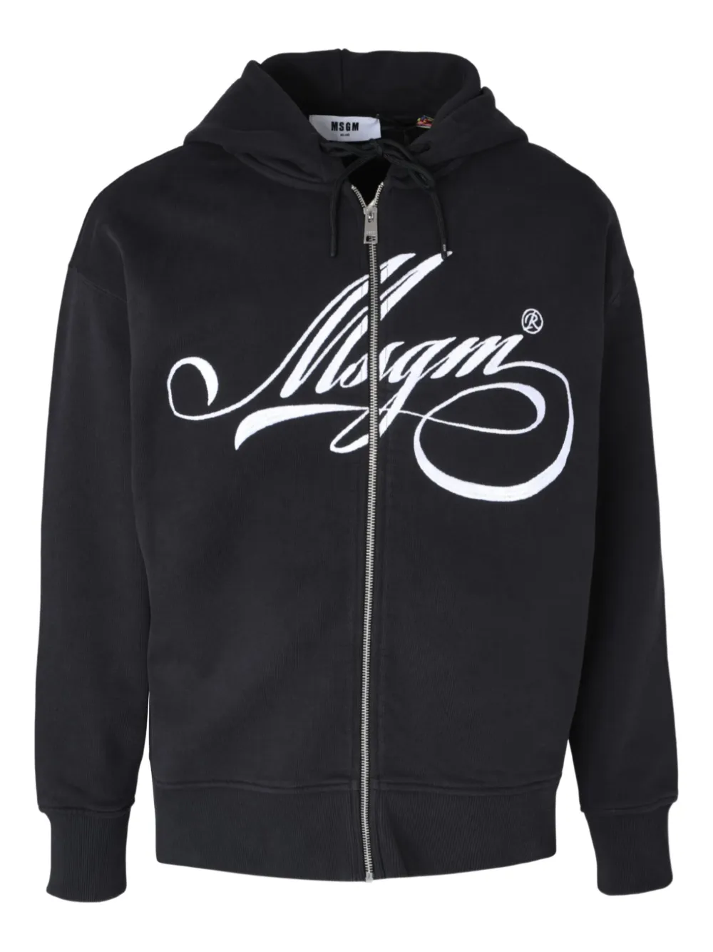 

Свитер на молнии с капюшоном Msgm, черный