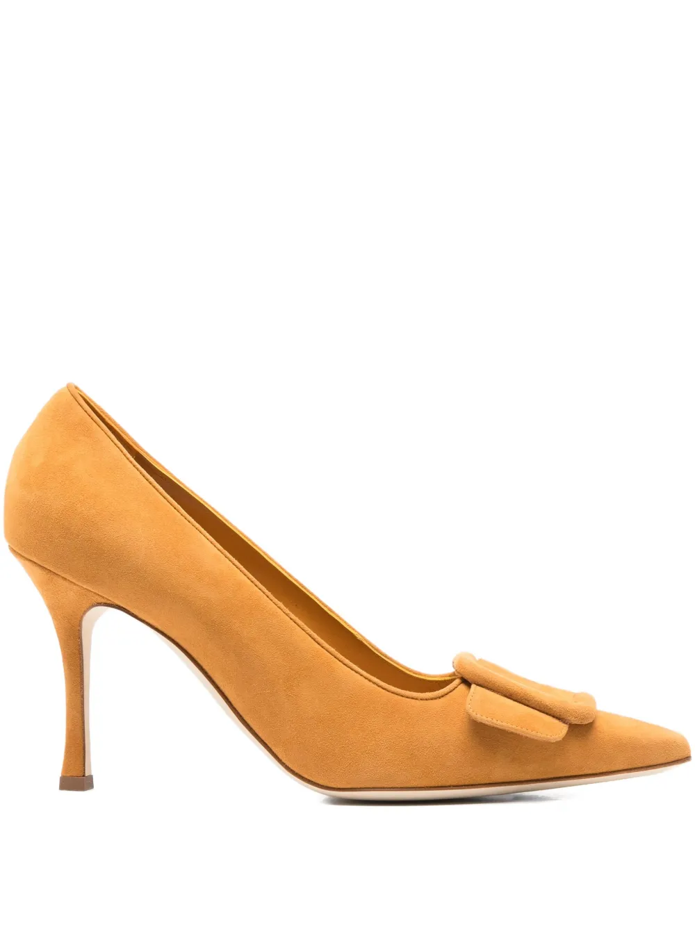 Туфли Maysale с острым носком и пряжкой, 90 мм Manolo Blahnik, нейтральный