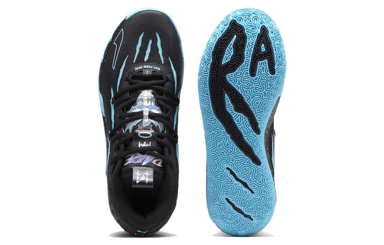 Мужские баскетбольные кроссовки Puma MB.03, Black/Blue — фото 4