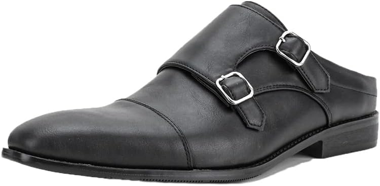 

Мужские кожаные туфли MGGMOKAY с открытой пяткой, мюли, формальные лоферы для мужчин, деловая обувь на лето, черный