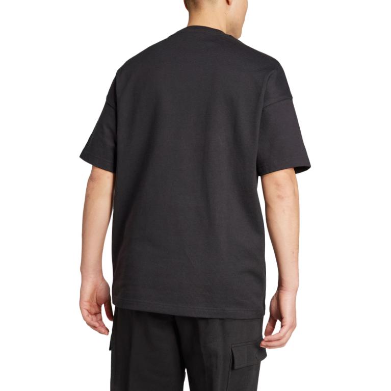 Футболка мужская All Szn SS25 с вышивкой Adidas, черный — фото 4