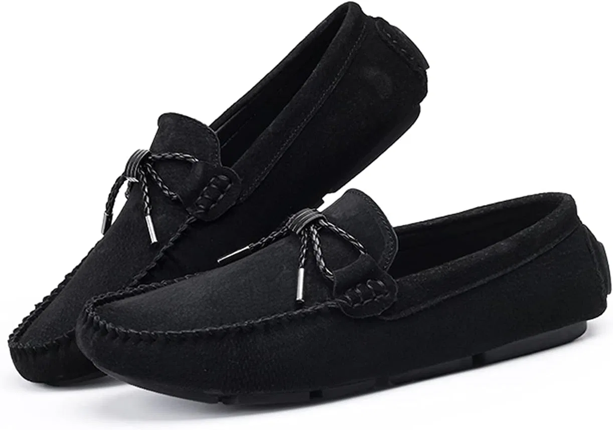 Лоферы мужские на замше, Moccasins, Black LITNERMIA — фото 3