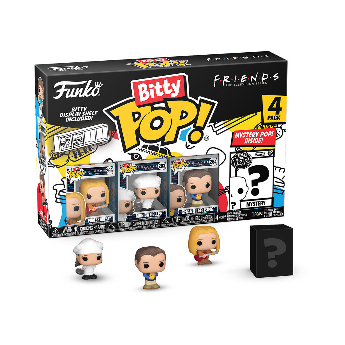 

Funko Bitty POP!, коллекционная фигурка, Друзья, 4 упаковки Funko POP!