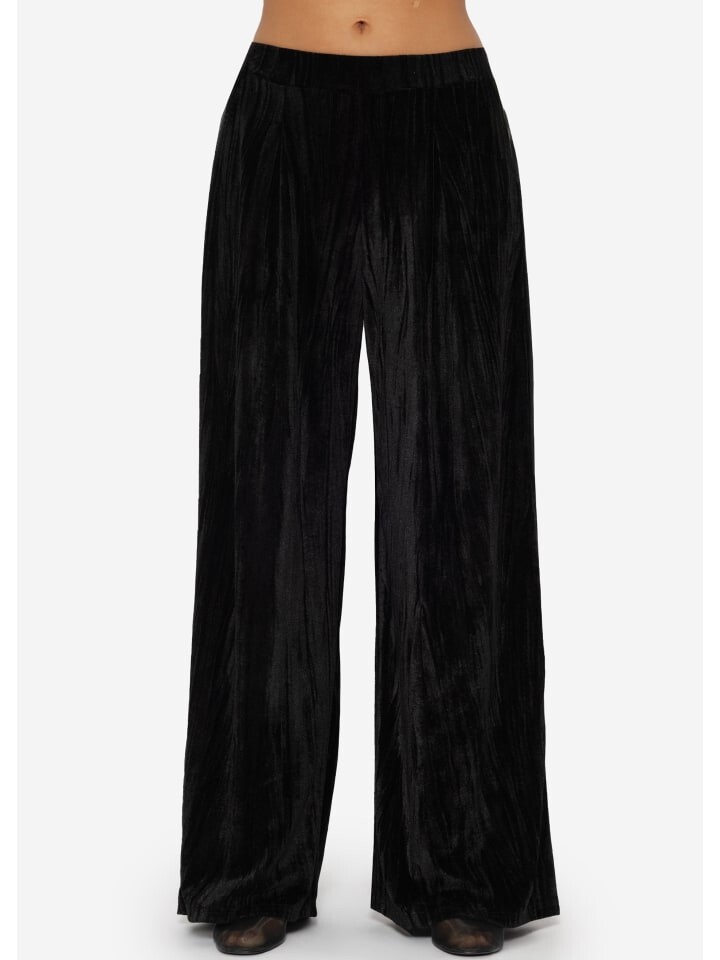 

Тканевые брюки SASSYCLASSY Samthose mit weitem Schnitt, черный