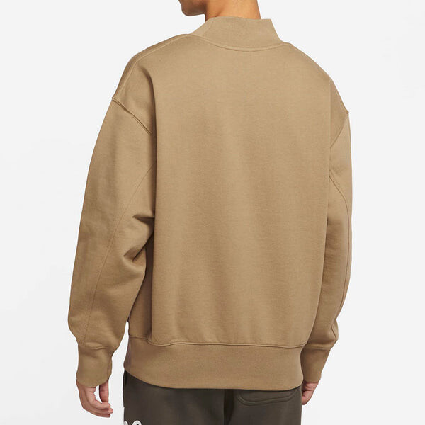 Толстовка trend capsule series logo embroidered sports round neck pullover brown Nike, коричневый — фото 4