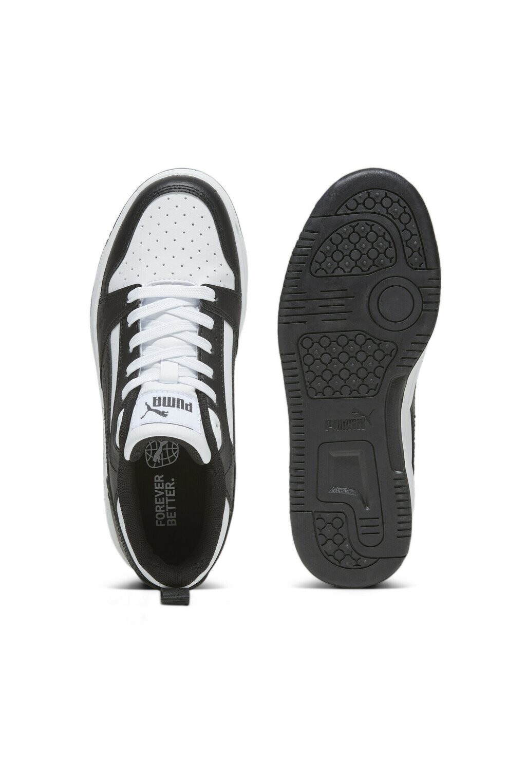 Низкие кроссовки Rebound V6 Jr Unisex Puma, цвет white black — фото 3