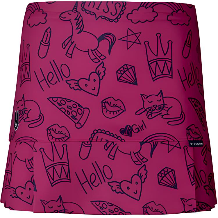 

Повседневная короткая юбка женская тёмно-розовая CORALIAN