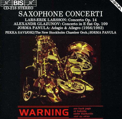 

CD диск Larsson / Savijoki / Panula / Nsco: Concerto for Saxophone & Strings