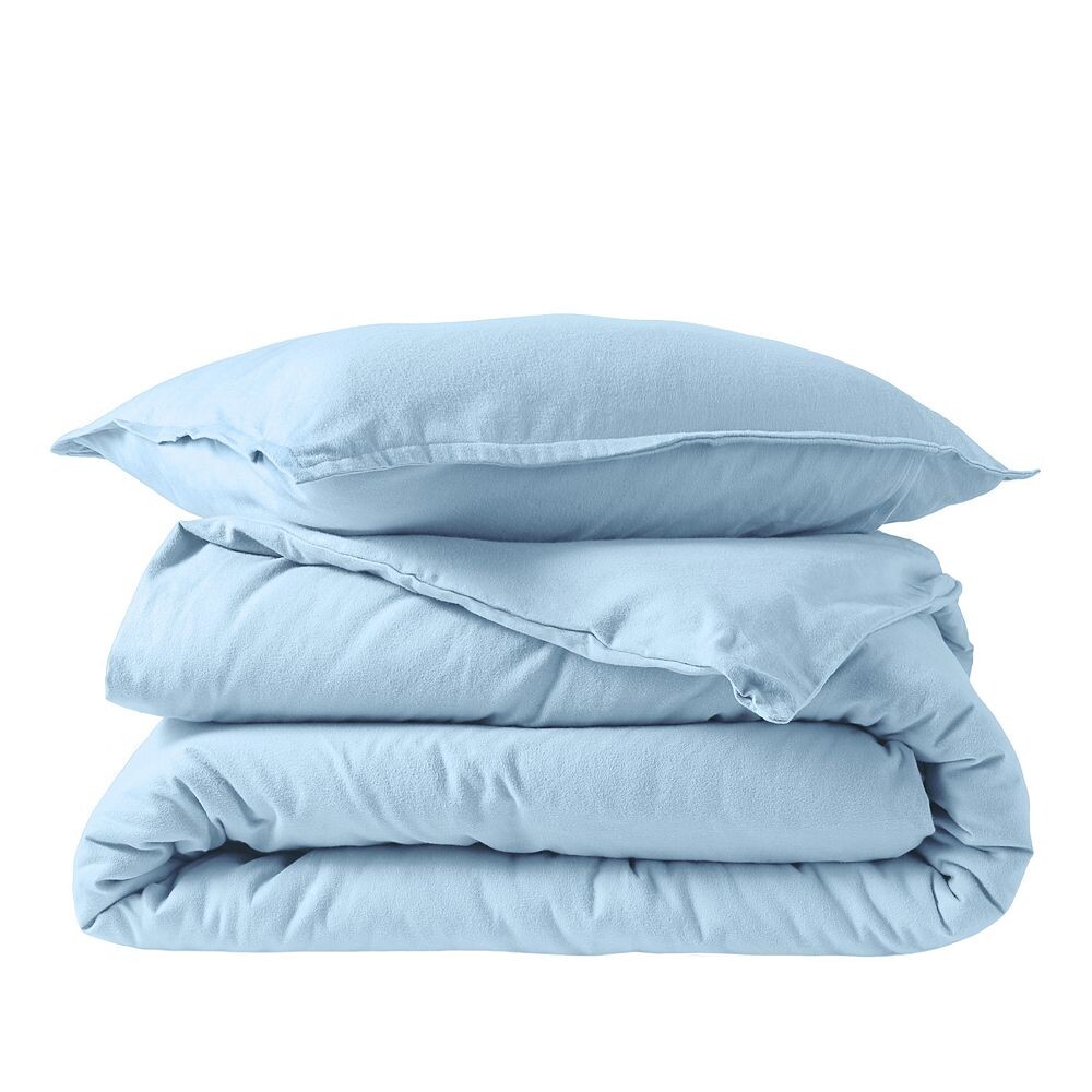

Комплект пододеяльников из хлопковой фланели Bare Home, цвет Light Blue