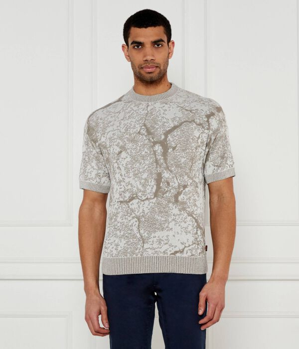 

Вязаный крючком свитер Loose fit Boss Orange, желтый