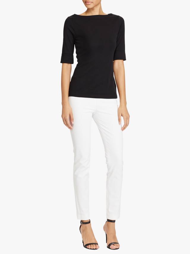 Топ с вырезом лодочкой от джуди Ralph Lauren, цвет Polo Black — фото 3