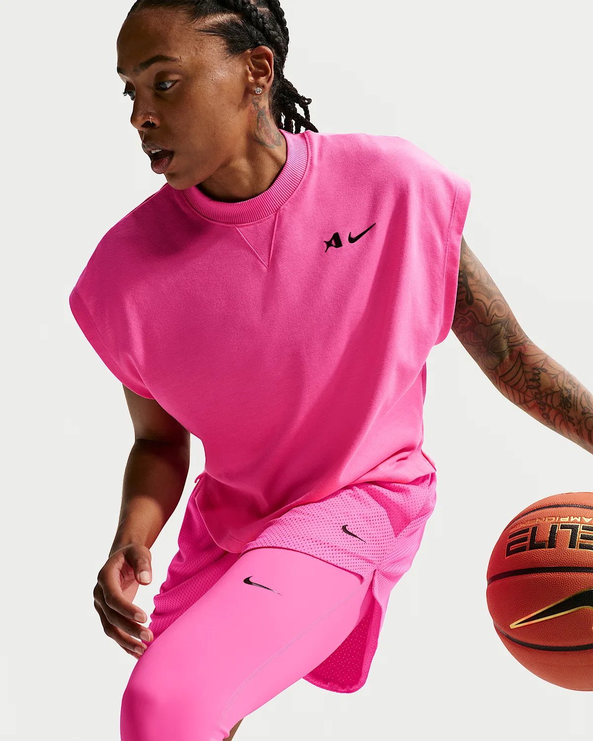 Женская баскетбольная майка A'ja Wilson, Pinksicle/Black — фото 3