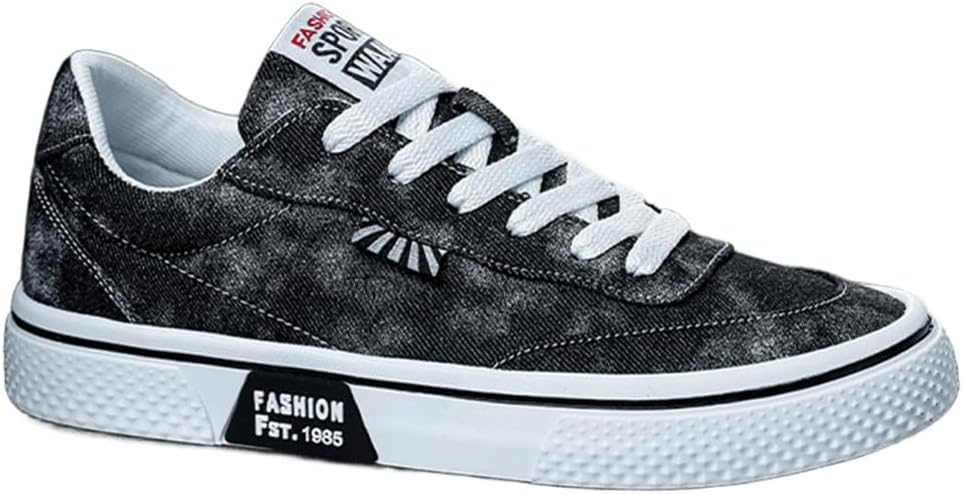 

Мужские классические низкие кеды из ткани, модные повседневные кроссовки, скейтбордические лоферы на шнуровке, теннисные туфли Generic, черный