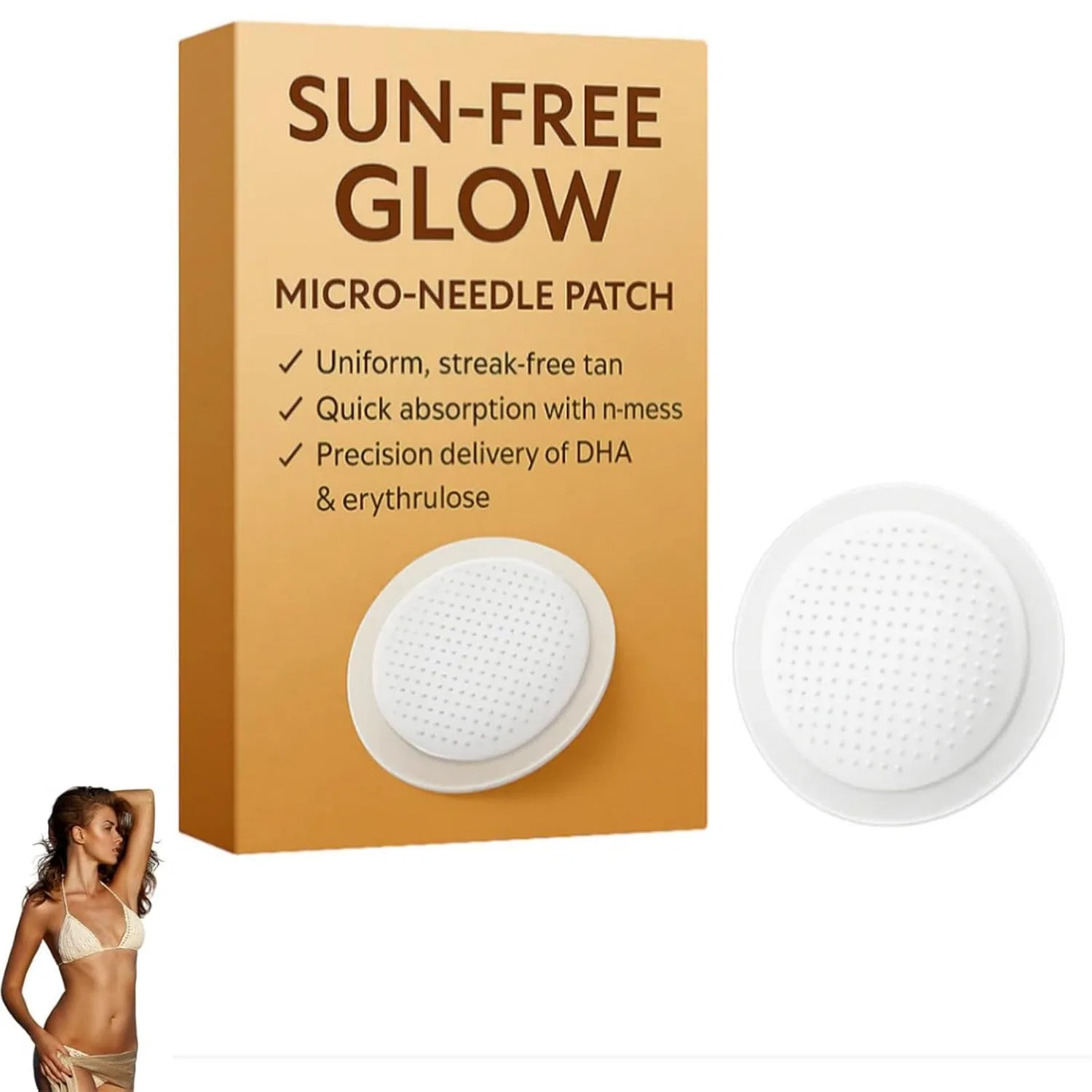 Микроигольчатые патчи для автозагара Sun Free Glow Generic, 1Pc