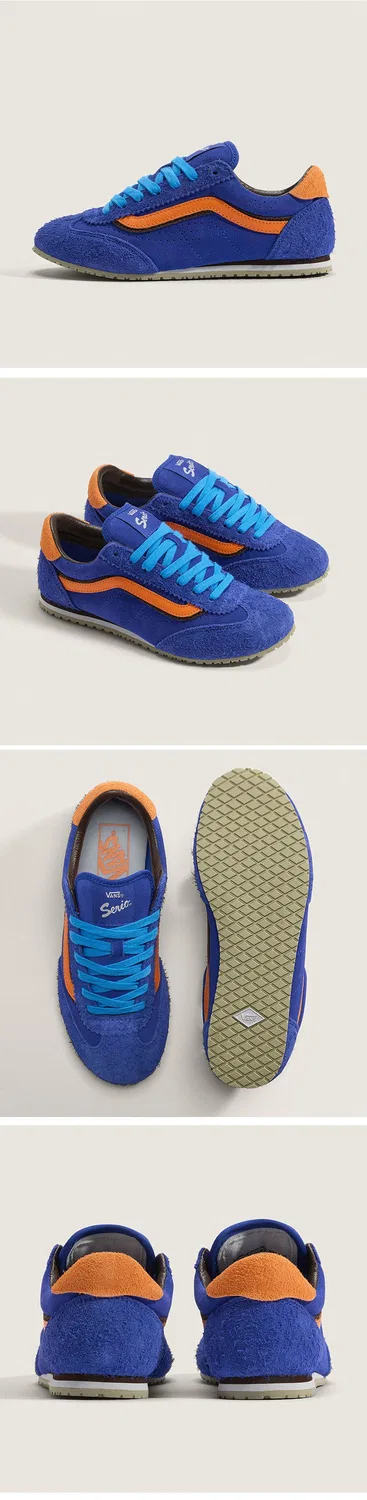 Мужские низкие кроссовки Super Low Pro Royal Cobalt/Sunset Orange от Vans — фото 3
