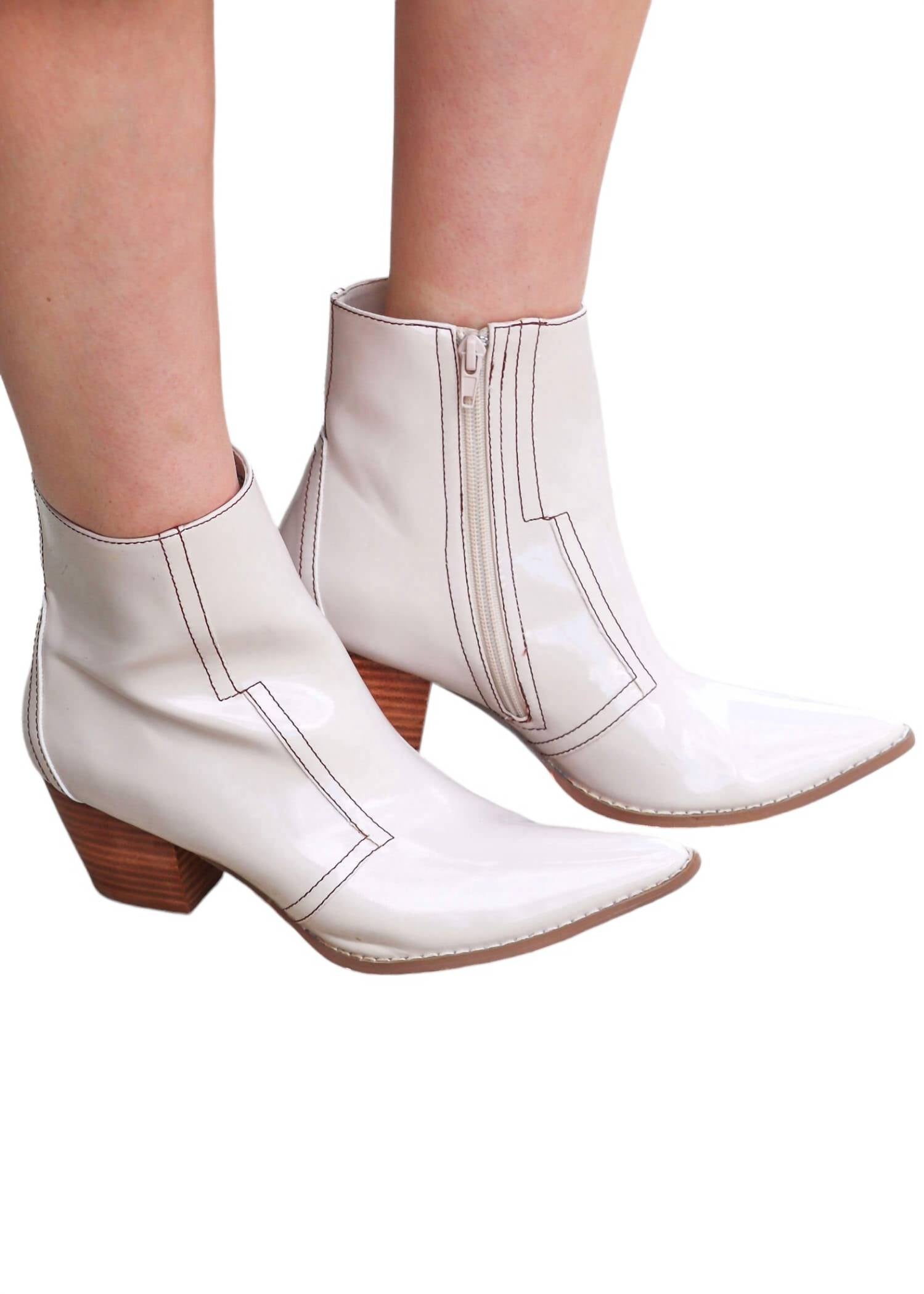 Ботильоны Liza Ankle Bootie цвета слоновой кости Matisse — фото 4