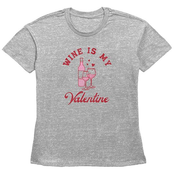 

Футболка Women's wine is my valentine basic fit Unbranded