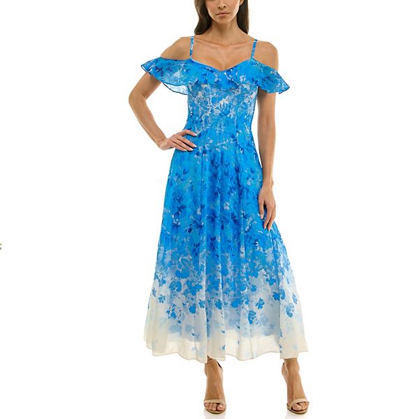 

Женское платье миди с открытыми плечами Maison Tara