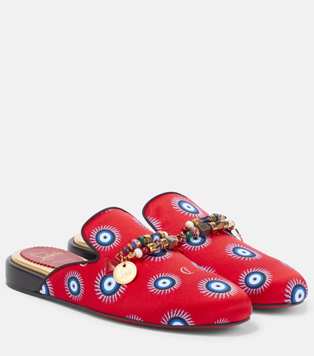 Декорированные тапочки Konstantimule Christian Louboutin, красный