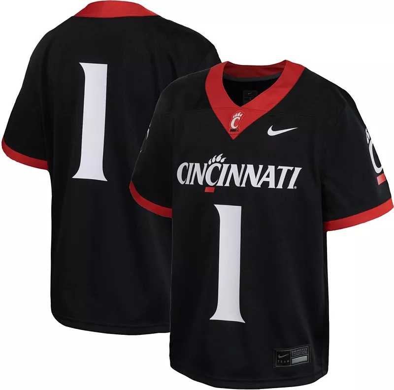 

Домашняя футбольная майка Nike Youth Cincinnati Bearcats, черная реплика #1