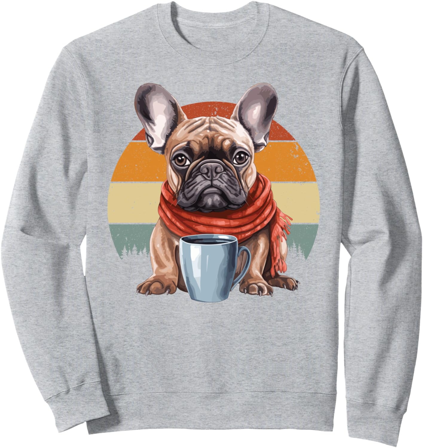 

Толстовка, Кофейный французский бульдог, Ретро-французский бульдог в кофейной толстовке Funny Saying I Animals & Fun I Ladies & Gentlemen, серый