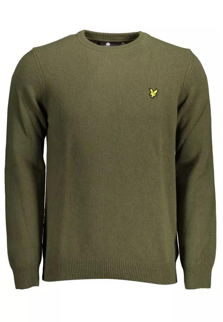 

Шерстяной свитер с аппликацией-логотипом Lyle & Scott, зеленый