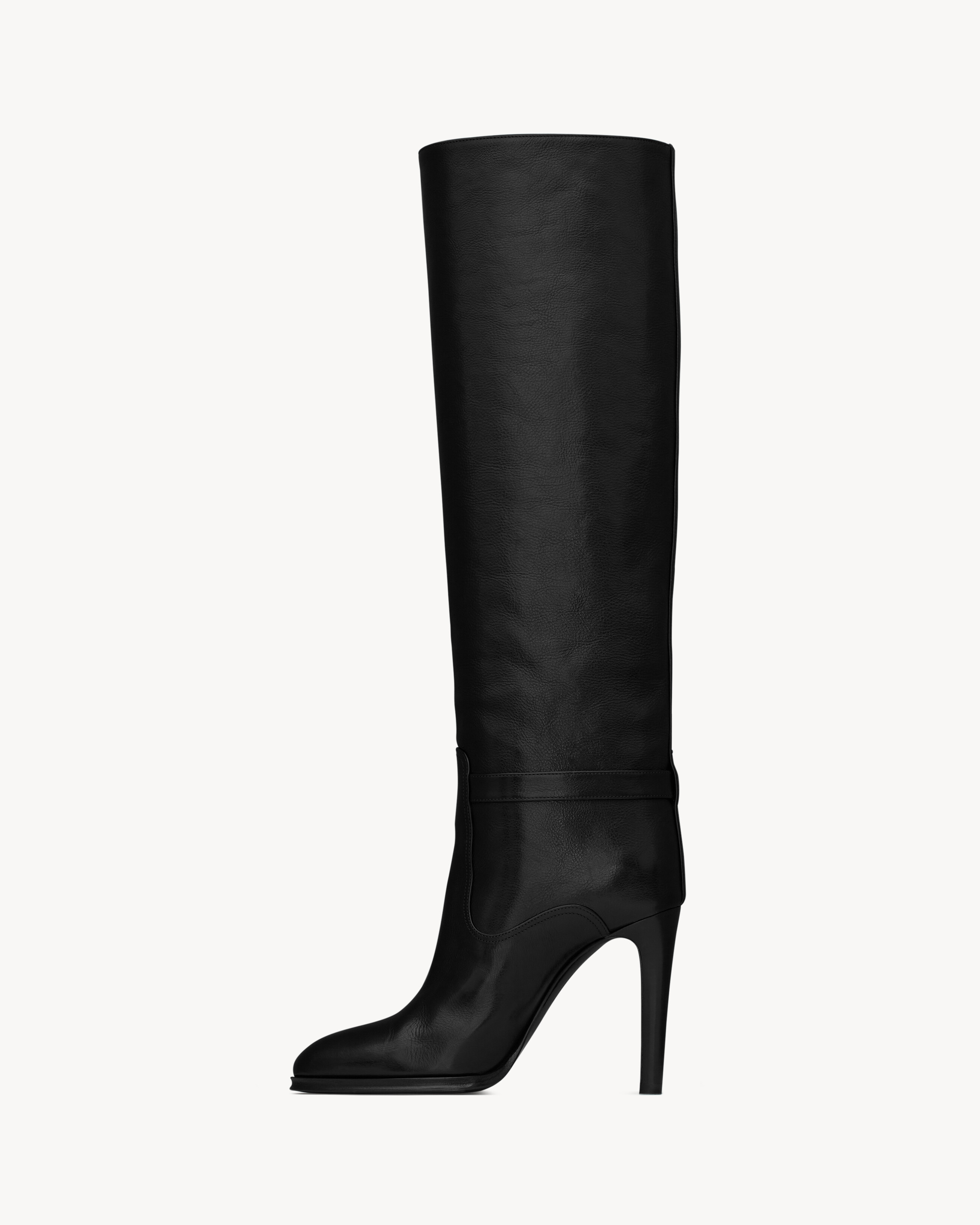Сапоги DIANE из зернистой кожи SAINT LAURENT, черный — фото 4