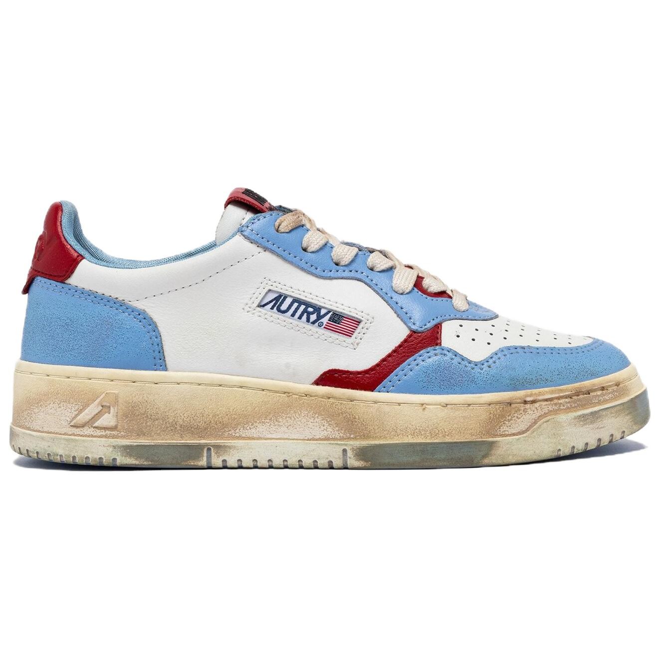 Кроссовки AUTRY Medalist Skateboard Low-Top, синий/белый/красный — фото 2