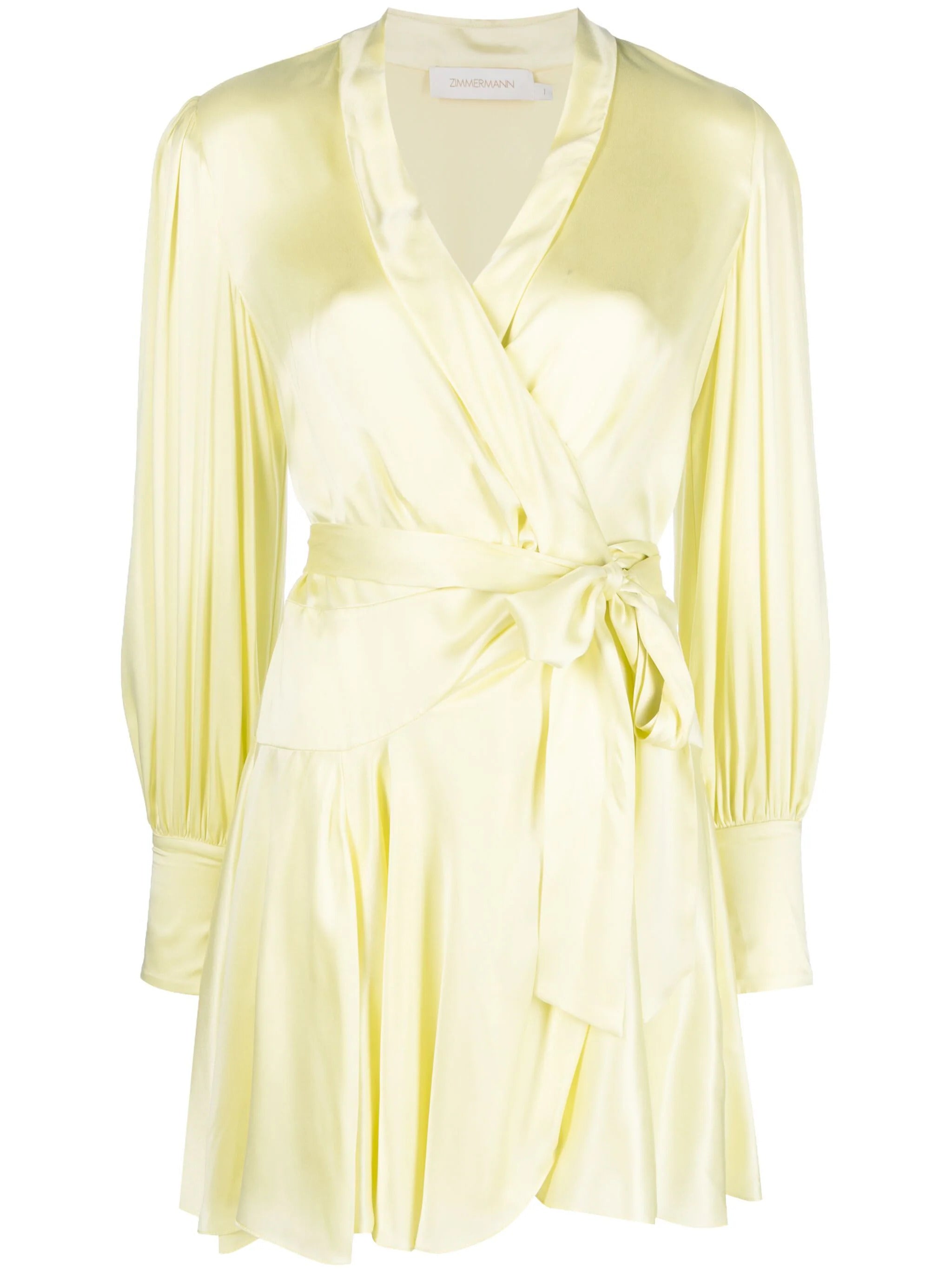 

Мини-платье Zimmermann Silk Wrap Lemon