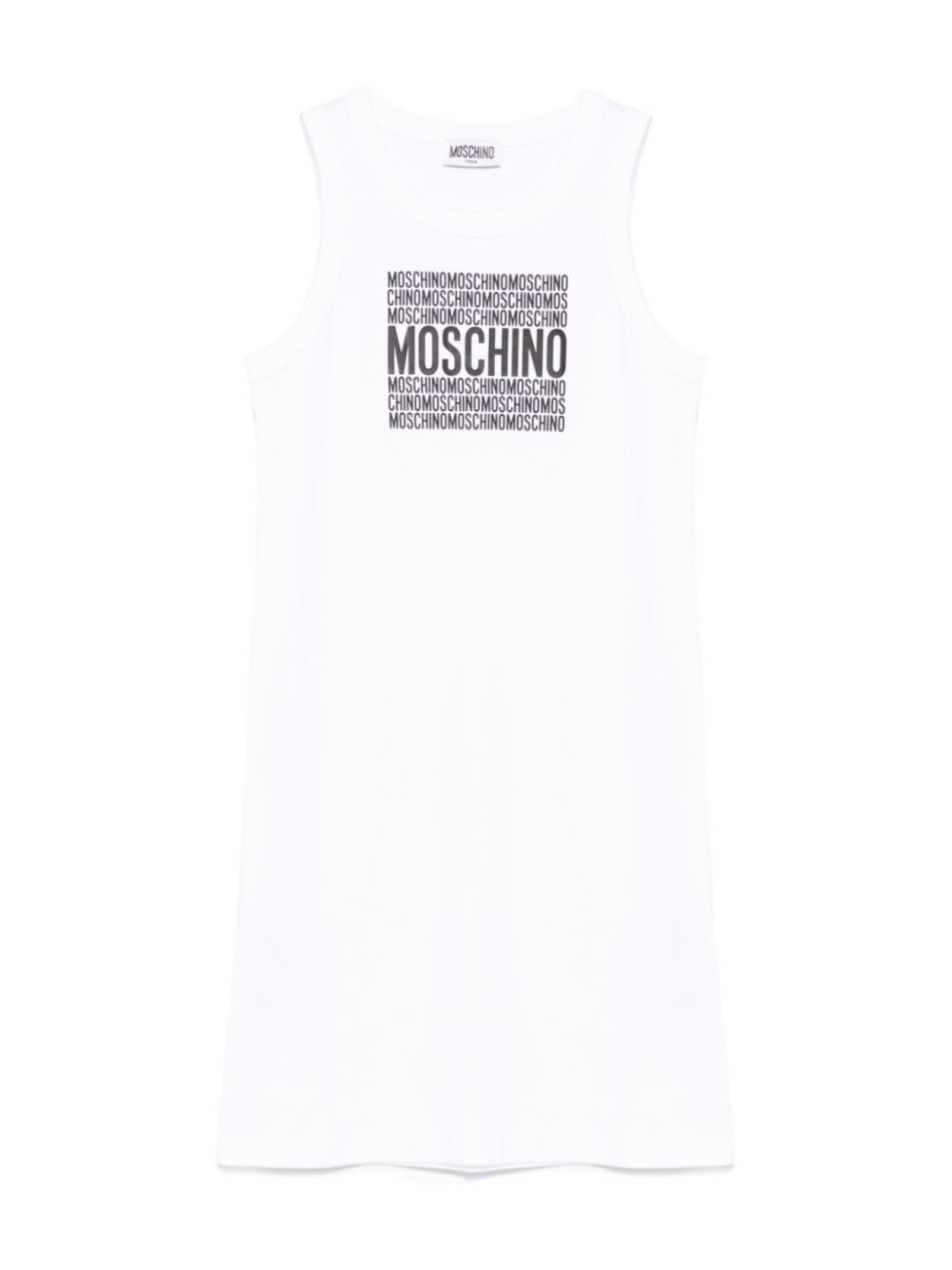 

Moschino Kids платье с логотипом, белый