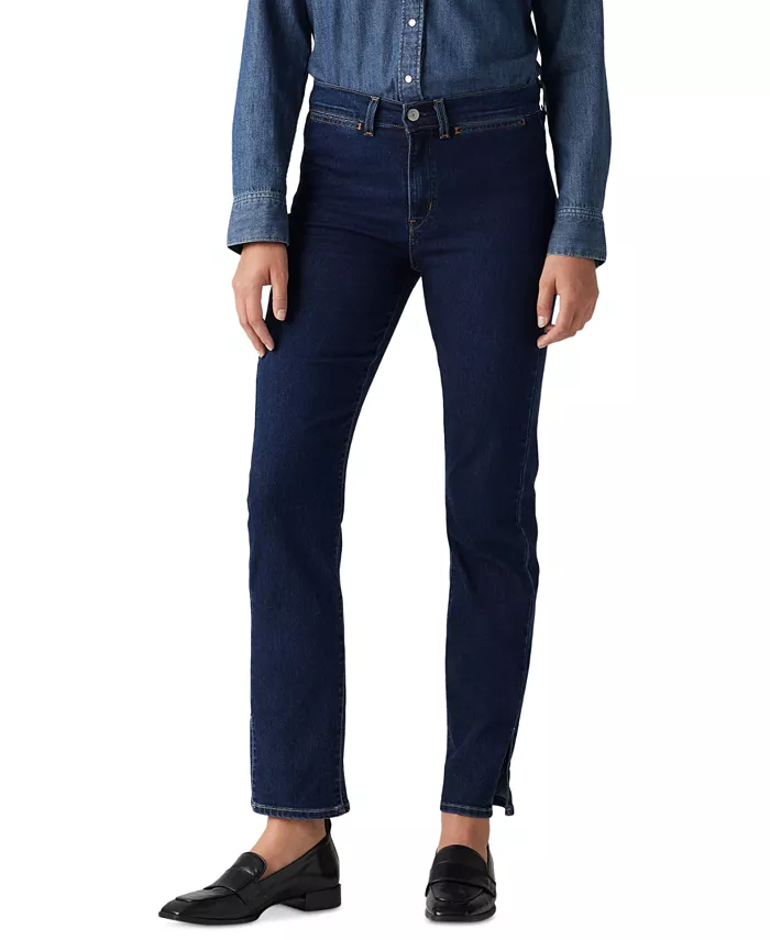 

Женские зауженные джинсы с высокой посадкой 724 Straight-Leg Levi's, синий