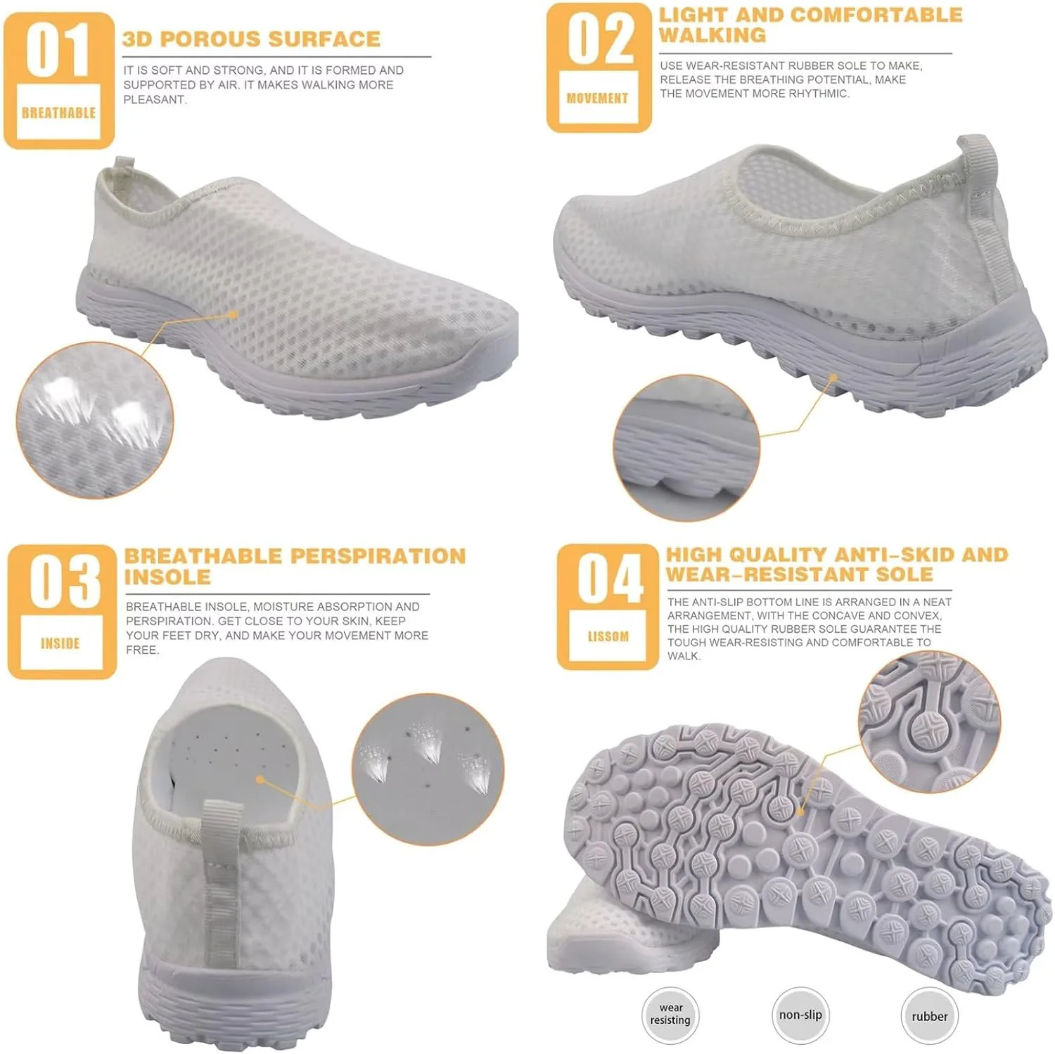 

Женские и мужские кроссовки для ходьбы, сетчатые, с плоской подошвой, без застежки, дышащие, размеры США 5-12 Xixirimido